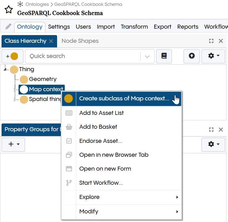 Create Map Context Subclass