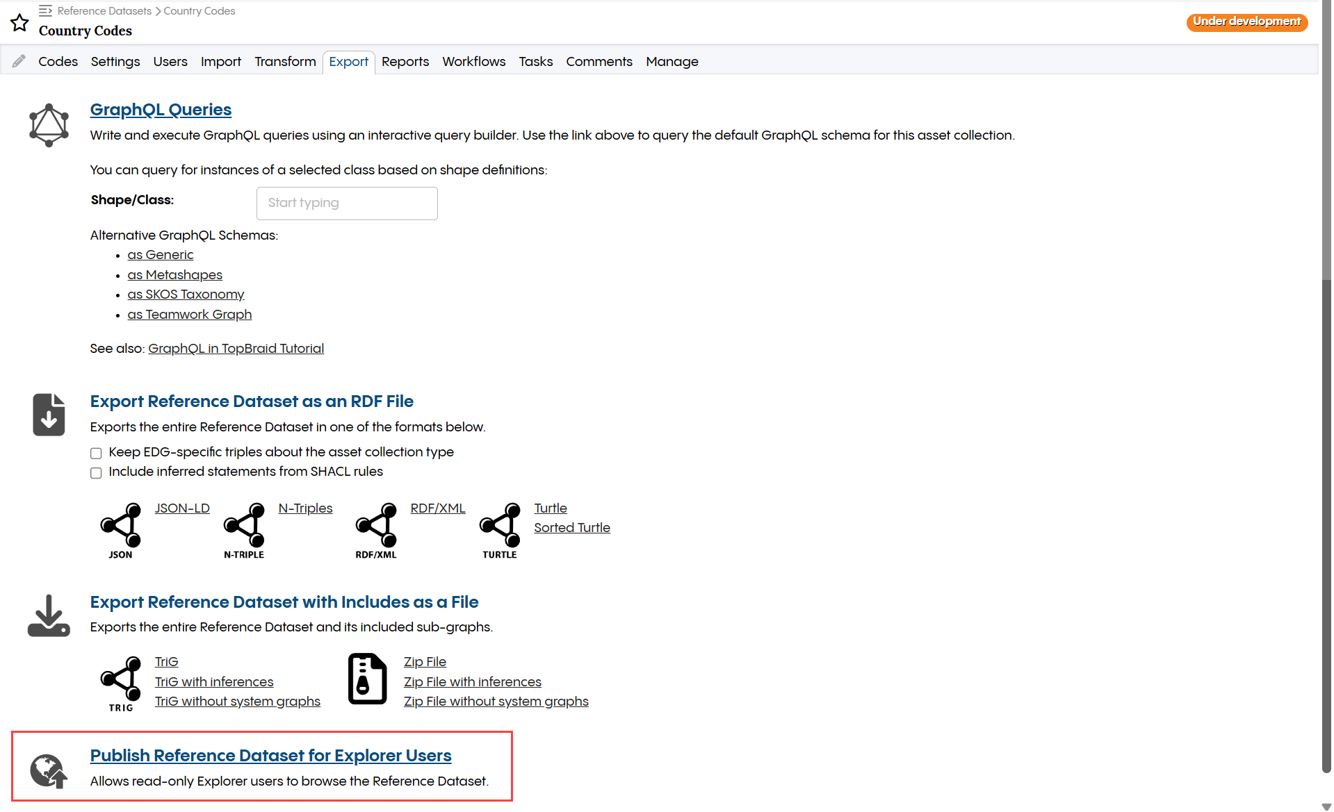 Publish for Explorer Users