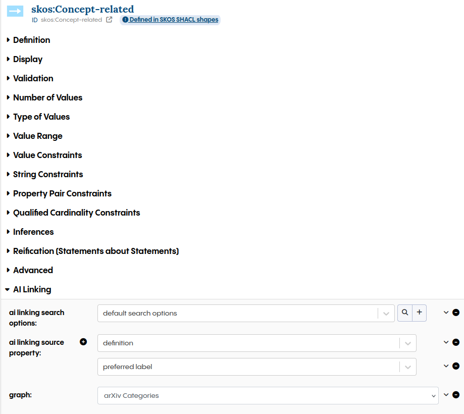 Copilot Linking configuration for SKOS Concept related